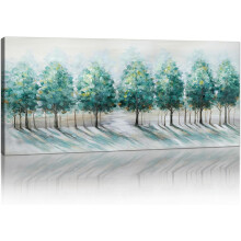 Tableau sur toile prêt à accrocher 120x50 cm Décoration Paysage Arbre — décoration murale salon