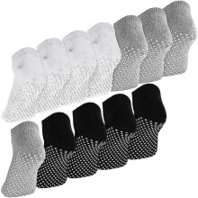 paar antislip sokken met goede grip voor pilates, yoga en barre, antislip sokken voor kinderen, dames en heren