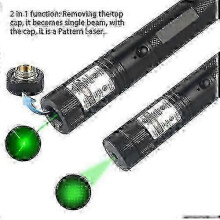 2er-Pack grüner Laserpointer mit 8000 m Reichweite, sehr heller 1-mW-USB-Akku