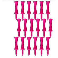 50er-Packung Golf-Tees aus Kunststoff, 2 3/4 Zoll (7 cm), professionelle Höhenverstellung, zum Üben, Pink