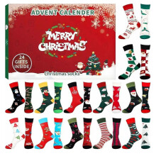 Xmas Socks Advents Calendar 2025 with 12 Pairs of Socks Fun Colorful Unisex Socks for Festive Family Gatherings
