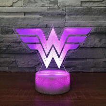 Acryl 3D LED-nachtlampje, bureaulamp met 7 veranderende kleuren, actiefiguurstijl voor jongens en meisjes, kerstcadeau, slaapkamer