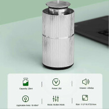 Premium aromatherapie diffuser met USB-oplaadfunctie, aluminiumlegering, aromatische olie diffuser, luchtverfrisser, zilverkleurig