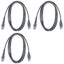 3pcs 2M USB Cable USB-A Male to RJ45 Cable for Datalogic CAB4120 QD2130 QD2110 GPS4490 Barcode Scanner