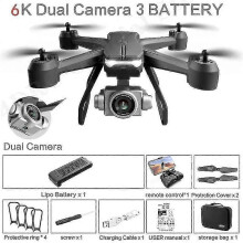 Dron V14 2026 con cámara dual gran angular HD 6K y 1080P, dron RC WiFi FPV para principiantes