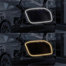 Tira de luces LED de silicona para maletero, luz blanca fría, tira de iluminación LED flexible e impermeable para maletero de coche.
