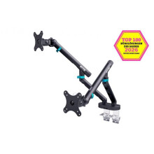 Support double écran - DIGITUS - 586057 - Dual Design - 235" - Pince bureau - 210 kg