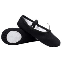 1Paar Zwarte Ballet Dansschoenen Anti-Slip Elastisch Comfort Yoga