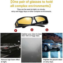Gafas de conducción polarizadas antirreflejo con visión nocturna para coche, gafas de sol unisex con protección UV, regalo ligero.