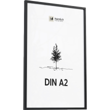 Heimlich Cadre photo en bois A2 minimaliste noir 40 x 50 cm — cadre affiche, cadre photo, galerie murale moderne