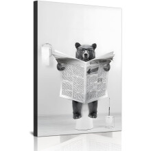 Wall Picture Poster Animals Bathroom Decoration Black 50x70 cm — animal picture bathroom, black white poster