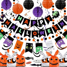 Set Dekorationsartikel für Halloween Party – Festliches Komplettset mit 156 Teilen — halloween deko, ballonset