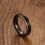 1Delicate Tungsten Ring Zwart Staal Sieraden 6