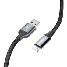 (1 m) USB-A to MFi-Certified Lightning Super-fast Charging Braided Data Cable, Black