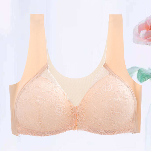 1Women Front Buckle Bra Beugel Beige 1