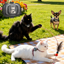 (G16)Localizzatore GPS per Cani e Gatti Impermeabile con App Gratuita – Tracciamento in Tempo Reale, Allarme Perimetrale, Cronolog