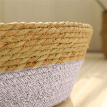 Rattan Weaving Basket for Cat Comfortable Sleeping Pet Dog Bed Summer Cool Weave Cat House Donut Round Kitten Puppy Bed