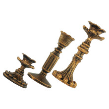 3St Gouden Resin Kandelaar Met Antieke Uitstraling Voor Thuis