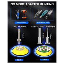 2 Inch Sanding Discs Drill Polishing Kit, 193PCS Car Headlight Restoration Kit, Hook & Loop Wet Dry Buffing Pads
