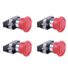 4st 22Mm NC Paddestoel Noodstop Drukknopschakelaar 600V 10A ZB2-BE102C XB2-BS542X1
