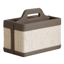 Light Luxury Multifunctional Leather Storage Box Remote Control Box Handle for Living Room Home Storage Ornaments B