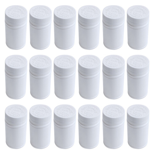 Plastic Empty Medicine Bottles Pill Tablet Container Holder 9Pcs White