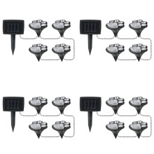 Juego Inalámbrico de 16 Luces Solares con Estampado de Perros, Estatua de Jardín, Linterna, Luz LED para Camino, Lámpara Mascotas, Animales Al Aire