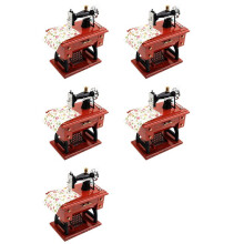 5X Caja de Música Estilo  Máquina de Coser de Plástico, Manivela, Cajas de Música Vintage, Regalo de Festival, Regalo de Año Nuevo, Regalos de
