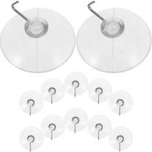 24St PVC Zuignap Hangers Transparant Bevestiging Badkamer
