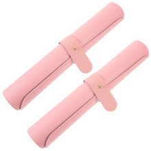 2St Waterdichte Opvouwbare PU Nageltafel Mat Roze Voor Salon