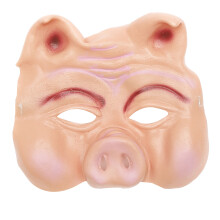 1Animal Mask Half Face Varkensmasker Khaki Voor Carnaval En Halloween