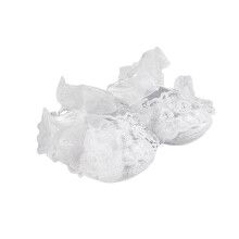 1Paar Witte Babyschoenen Kant En Stevig Materiaal