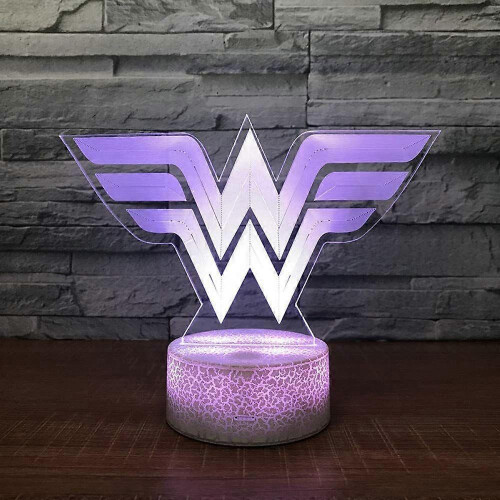 Ακρυλικό 3D νυχτερινό φως LED, επιτραπέζιο φωτιστικό με 7 χρώματα που αλλάζουν 2