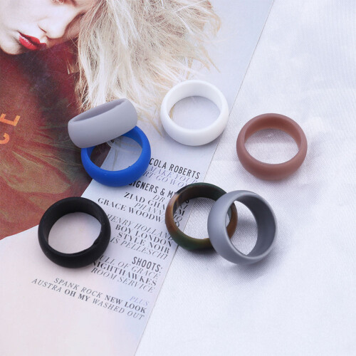 4St Flexibele Silicone Ringen, Veilige Trouwringen Haar, Gekleurd 1