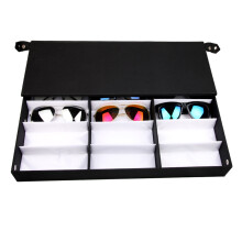 18Slots Eyewear Display Case Zwart Voor Brillen, Horloges En Sieraden