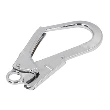 Crúca Snap Rebar, Crúca Sábháilteachta Dúbailte-Ghlas Brionnaithe Cruach Cóimhiotail Ard-Neart le haghaidh Lanyards Cosanta Titim, 22kN