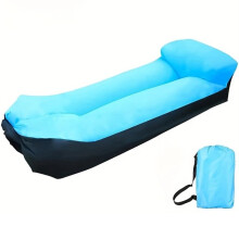Tragbarer, Aufblasbarer Liegestuhl mit Kissen - Wasserdichtes Sofa für Camping, Strand und Festivals - Einfacher Aufbau mit Tasche, 230 cm