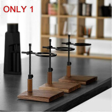 Stazione di erogazione vintage con base in legno, classico supporto per la preparazione del caffè a percolazione per gli amanti del caf