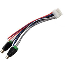 Power Input Speaker Wire Harness 10 Pin Plug with for RCA Jack 10Pin Power Harness Plug for Dual TBX10A Amplifier