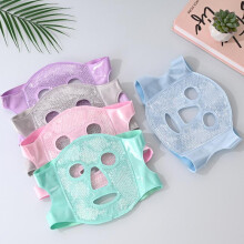 (gray) Ice Face Mask Cold Compress Eye Mask Ice Pack for Face Post-Surgery Recovery Hot Cold Therapy Ultra-Soft Full Face Mask