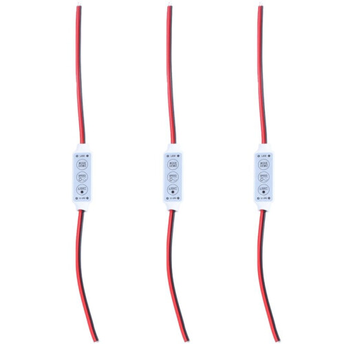 3X LED Dimmer 12A 12V-24V for LED Strips Monochrome Controller