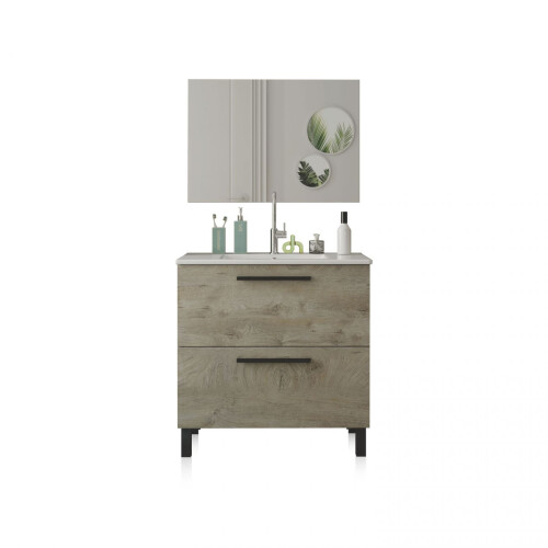 Pack de baño con lavabo cerámico Sense
