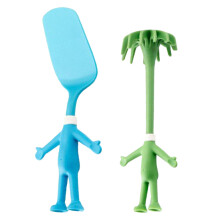 Spatule en silicone souple avec manche en bois, résistante à la chaleur jusqu'à 200 C (392 F), pour appliquer la crème contre l'érythème
