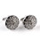 2St Zwarte Cufflinks Met Bloemenpatroon 1