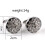 2St Zwarte Cufflinks Met Bloemenpatroon 2