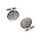 2St Zwarte Cufflinks Met Bloemenpatroon 5