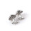 2St Zwarte Cufflinks Met Bloemenpatroon 6