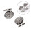 2St Zwarte Cufflinks Met Bloemenpatroon 7