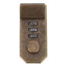 1Compact Bagagelock Met Metalen Hasp En 3-Cijferige Code