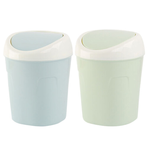 2St Ruimtebesparende Mini Afvalbak Met Voor Make-Up En Bureau